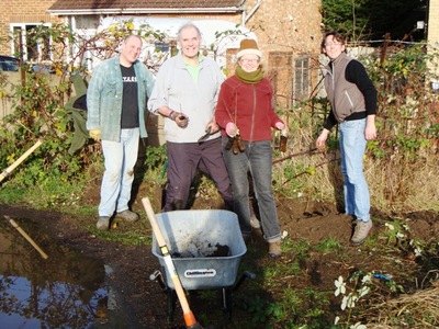 at work in the upper field